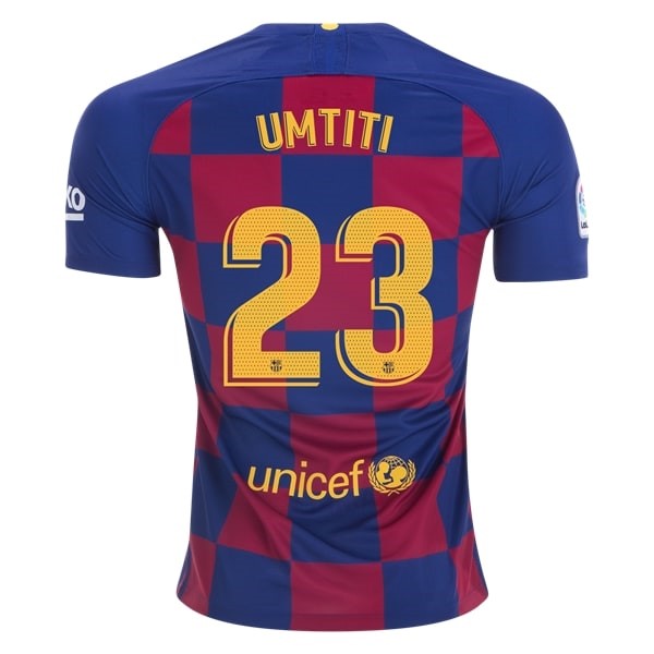 Maillot Football Barcelone NO.23 Umtiti Domicile 2019-20 Bleu Rouge